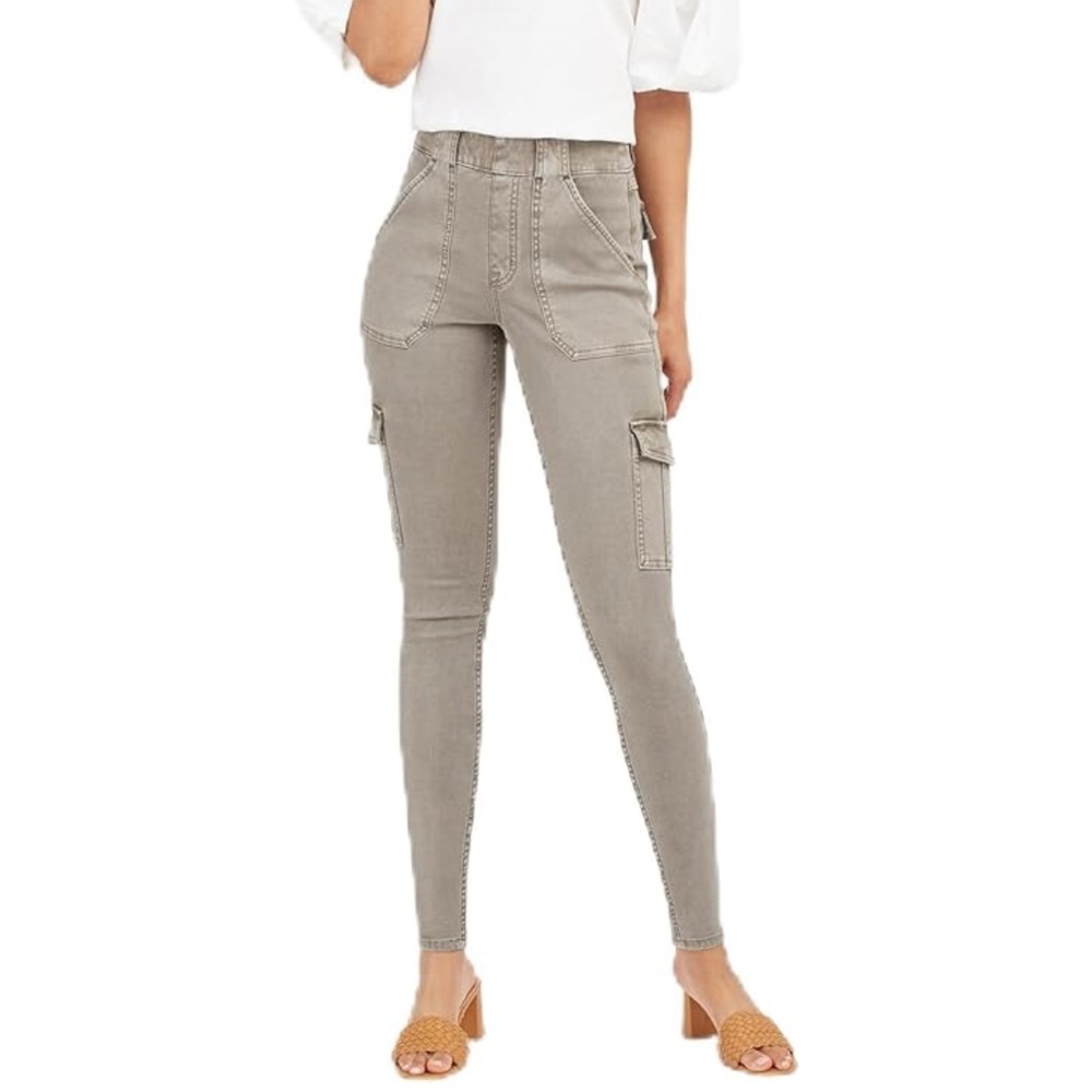 Spanx Washed Black Cargo Pants